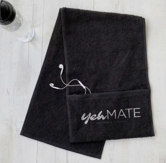 yehMATE gym Towel black